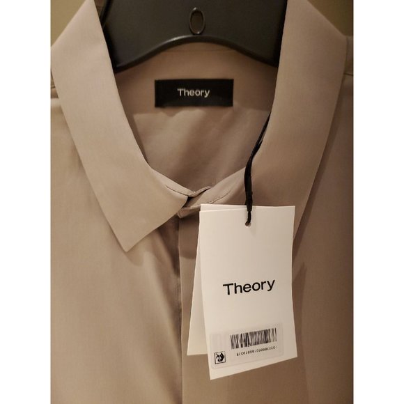 Theory Men's Levy Crepe 2 Button-Up Shirt NWT - Picture 5 of 7